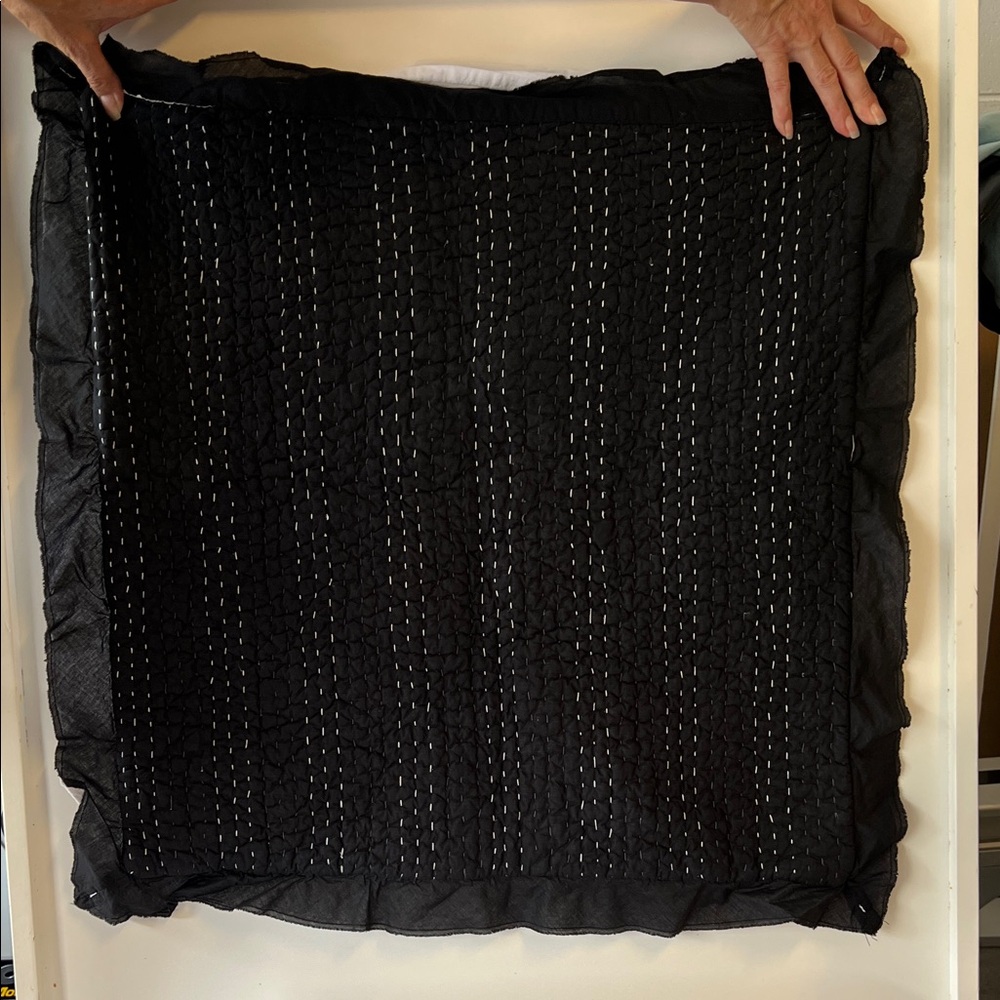 New Pottery Barn 26” by 26” double sided (black/white) pillow cover